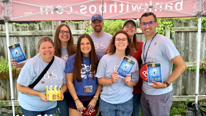 Bank of Springfield employees volunteer at a community performance.